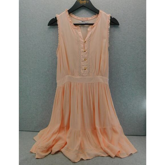O'Neil Womens Soft Peach Solid Sleeveless Mini Dress Size M - New - Picture 3 of 11